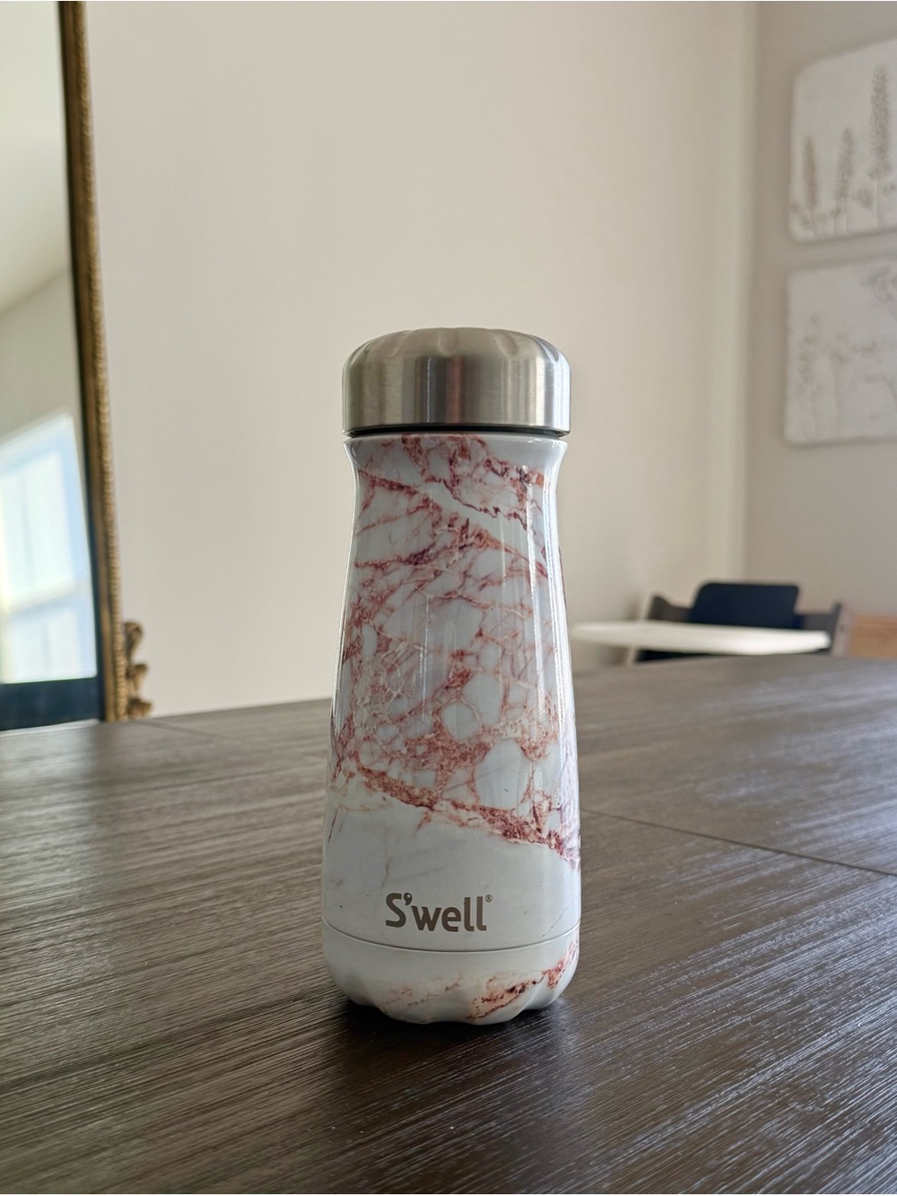 S’well White Pink Marble Insulated Steel Thermos